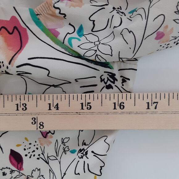 Clover and Sloane Off The Shoulder Floral Fit & Flare Dress Puff Sleeve Women XS - Picture 8 of 10